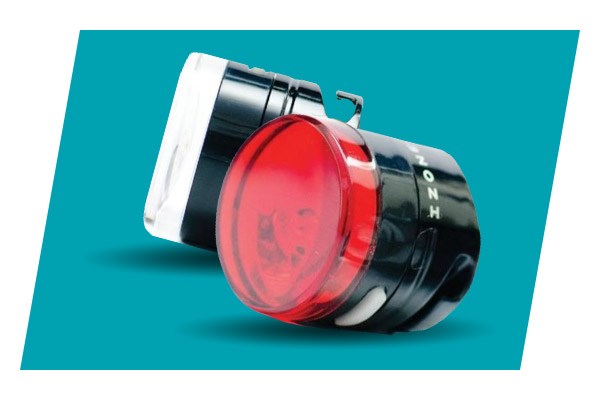Izone Arc front bike light & Blackburn Central rear bike light